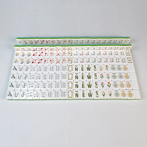 Elegant Floral Acrylic Mahjong Tiles