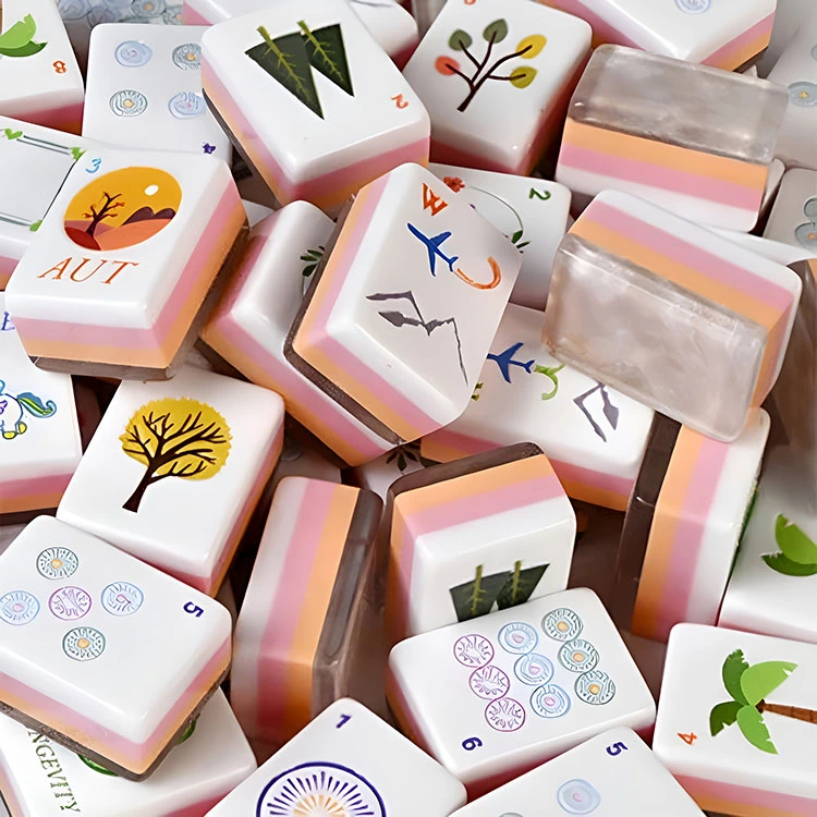 Lotus Pink Akryyli Mahjong Laatat